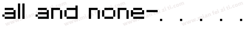 all and none字体转换